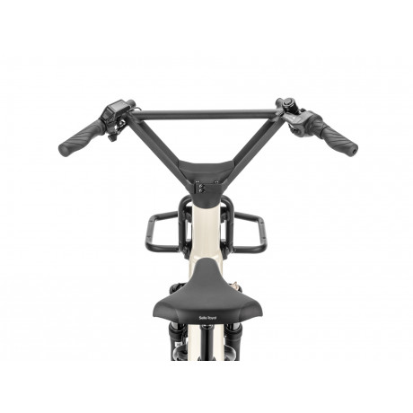 MOUSTACHE LUNDI 20 CARGO 5 OPEN EQUIPE 545 WH GRIS SOIE- vue arrière guidon et selle