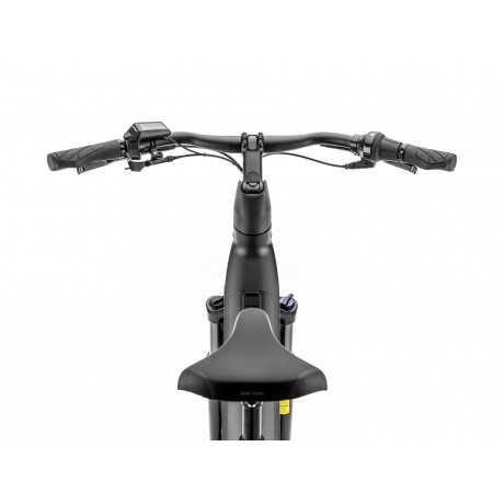 MOUSTACHE Mardi 27.2 FS black light – détail cockpit avec guidon, écran Bosch et commandes