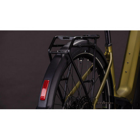 Arrière du Touring Hybrid Pro 800 EE  GOLDENLIME´N´BLACK – roue et porte‑bagages